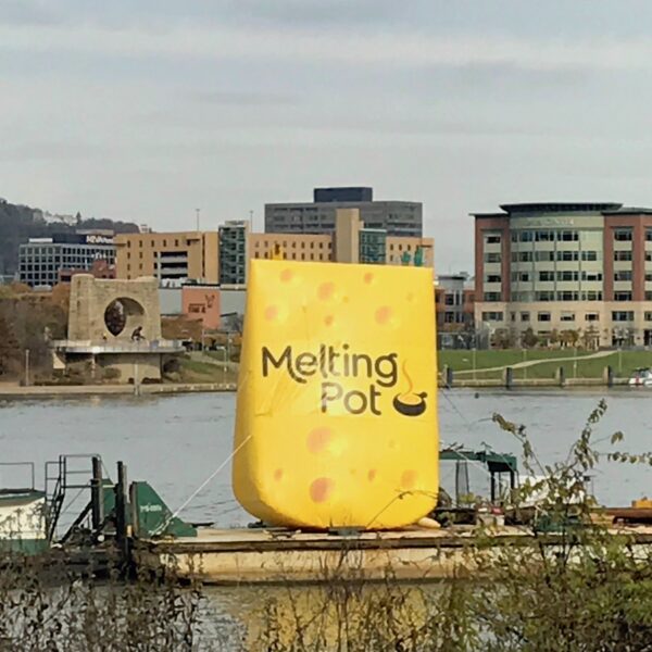 Large Custom Inflatable Advertising Balloons Cheese on the River