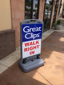 windjammer sign for great clips