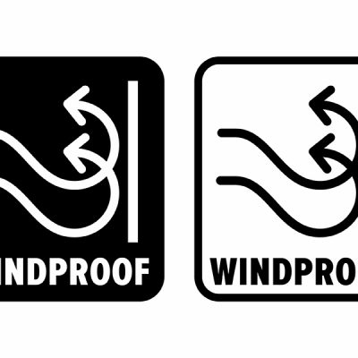 "Windproof" property vector information sign